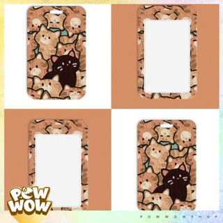 Bao Đựng Thẻ Nhân Viên Nhựa ABS Phong Cách Hoạt Hình Hình Mèo Cam Mèo Đen Orange Black Cat Đáng Yêu Cute