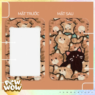 Bao Đựng Thẻ Nhân Viên Nhựa ABS Phong Cách Hoạt Hình Hình Mèo Cam Mèo Đen Orange Black Cat Đáng Yêu Cute
