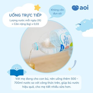 Nước thanh khiết pha sữa Aoi dung tích 500ml,1500ml cho bé