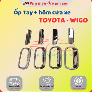 Ốp tay nắm, hõm cửa xe Toyota Wigo 2018 - 2022 - Mạ Crom cao cấp, sáng bóng