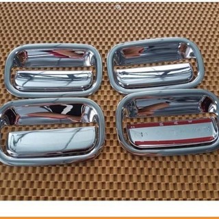 Ốp tay nắm, hõm cửa xe Toyota Wigo 2018 - 2022 - Mạ Crom cao cấp, sáng bóng