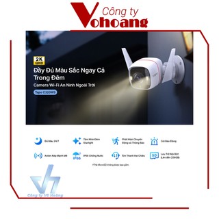 TP-Link Tapo C320WS Camera 2K Rõ Nét, An Ninh Ngoài Trời, Có Báo Động, Kháng Nước Bụi, Nhìn Đêm Có Màu