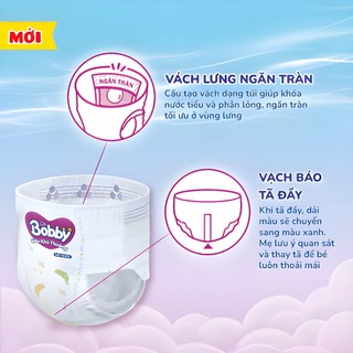 [Siêu Tiết Kiệm] Tã/Bỉm Quần/ Dán Bobby Ultra Siêu Khô Thoáng Mềm Mại, Size M/L/XL/XXL - Lucie's Mom