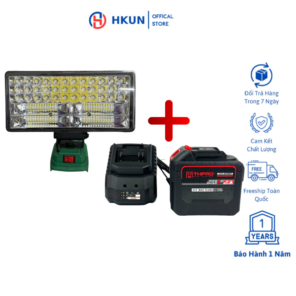 Bộ Đèn Workfix L84 Siêu Sáng Và Pin 20cell Tặng Sạc