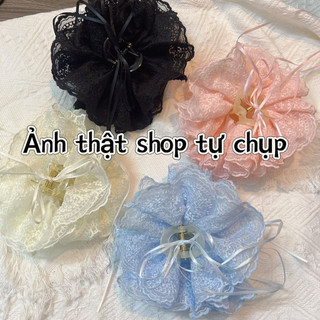 Kẹp Tóc Ren Thêu 4 Lớp Size To Bồng Bềnh Kiểu Pháp Khí Chất Kẹp Tóc Sau Đầu