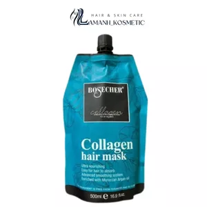 Hấp ủ tóc BOSECHER Collagen túi 500ml hỗ trợ giúp tóc mềm mượt bồng bềnh tự nhiên
