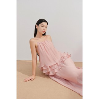 Đầm OLV 2 dây tầng bèo chất voan mỏng nhẹ nữ tính Verity nhiều màu phù hợp đi biển đi chơi mùa hè