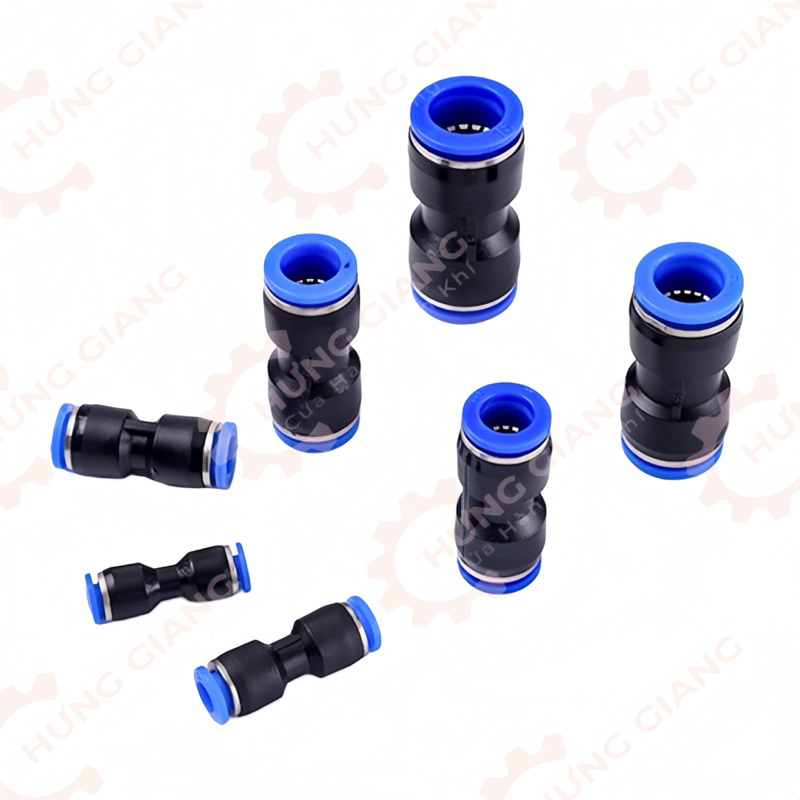 10 Nối Nhanh, Nối Thẳng Ống Hơi Khí Nén Phun Sương PU 4,6,8,10,12,14,16