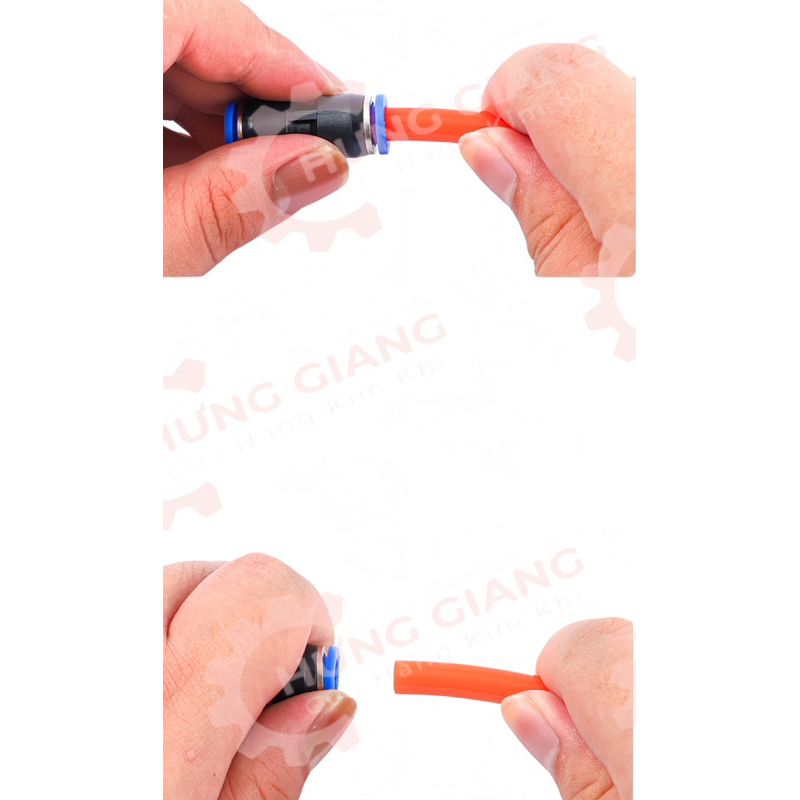 10 Nối Nhanh, Nối Thẳng Ống Hơi Khí Nén Phun Sương PU 4,6,8,10,12,14,16