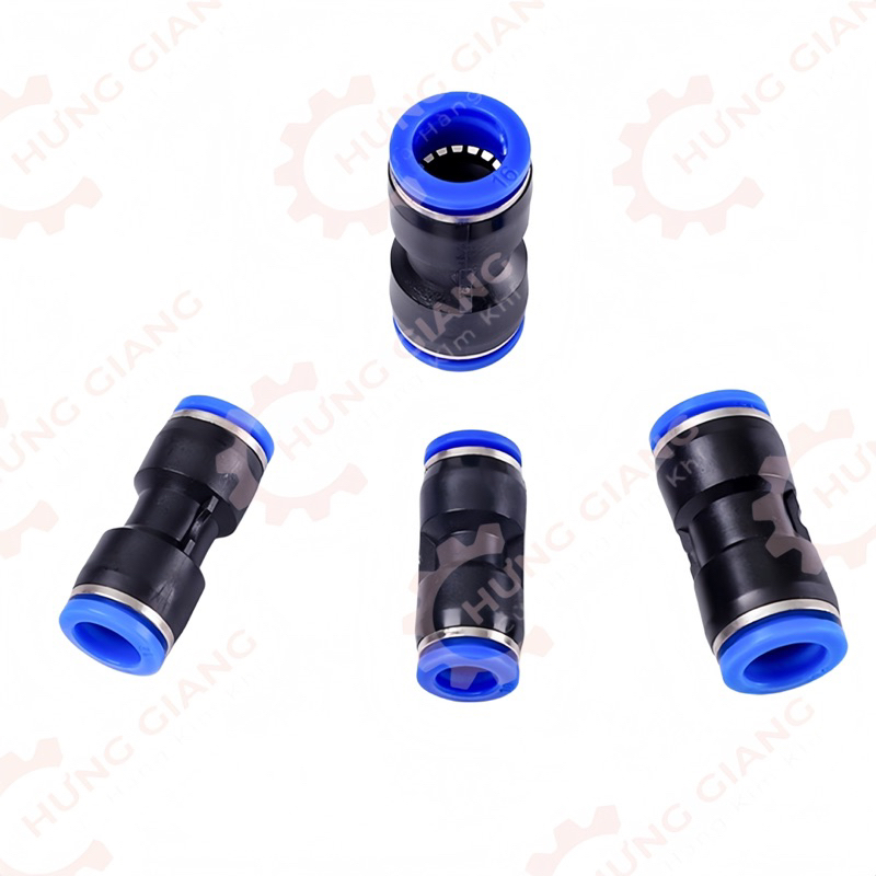 10 Nối Nhanh, Nối Thẳng Ống Hơi Khí Nén Phun Sương PU 4,6,8,10,12,14,16