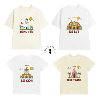 [ĐỊA DANH DU LỊCH COLLECTION] Áo thun Oversize nam nữ Unisex form rộng in hình Địa danh Việt Nam chất cotton mềm mịn