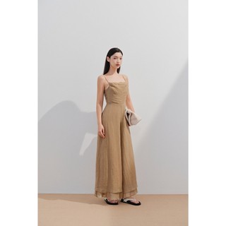 Jumpsuit OLV hai dây ống rộng cổ đổ thanh lịch trẻ trung Tamrie phù hợp đi chơi đi biển