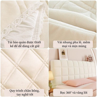 Vỏ bọc giường Vỏ bọc đầu giường dày chống bụi và chống va chạm vỏ bọc kiểu đơn giản vỏ mềm vỏ bọc