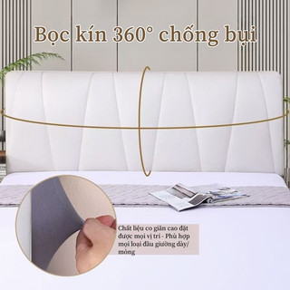 vỏ bọc đầu giường toàn phần bằng vải công nghệ dày dặn đa năng kiểu bọc mềm phong cách tối giản