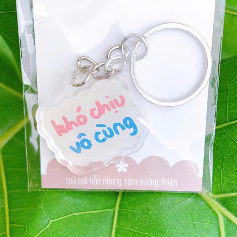 Móc Khoá Lời Nhắn, Móc Khoá Cục Súc Trộm Vía Mắc Gì Kệ Mày Uống Nước Đi Làm Quà Tặng Bạn Bè Người Yêu Cute - SakuMai
