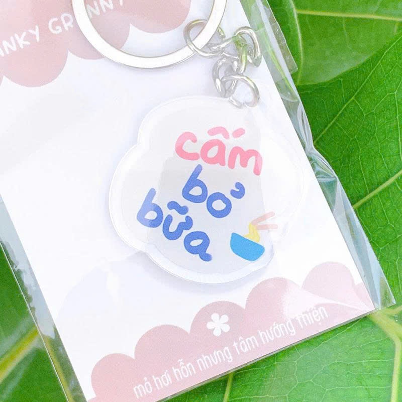 Móc Khoá Lời Nhắn, Móc Khoá Cục Súc Trộm Vía Mắc Gì Kệ Mày Uống Nước Đi Làm Quà Tặng Bạn Bè Người Yêu Cute - SakuMai