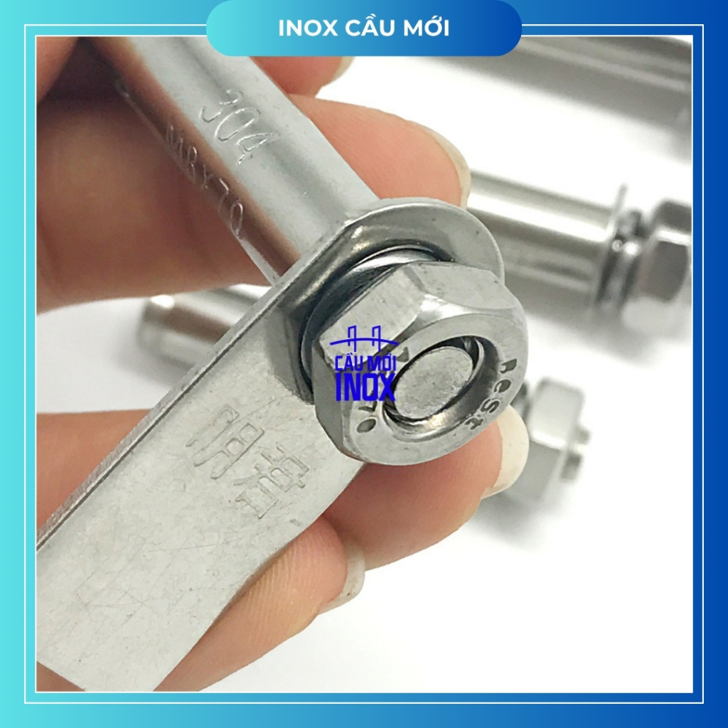 Tắc kê nở inox 201/304 đủ các size – Bu lông nở công trình, hàng loại 1