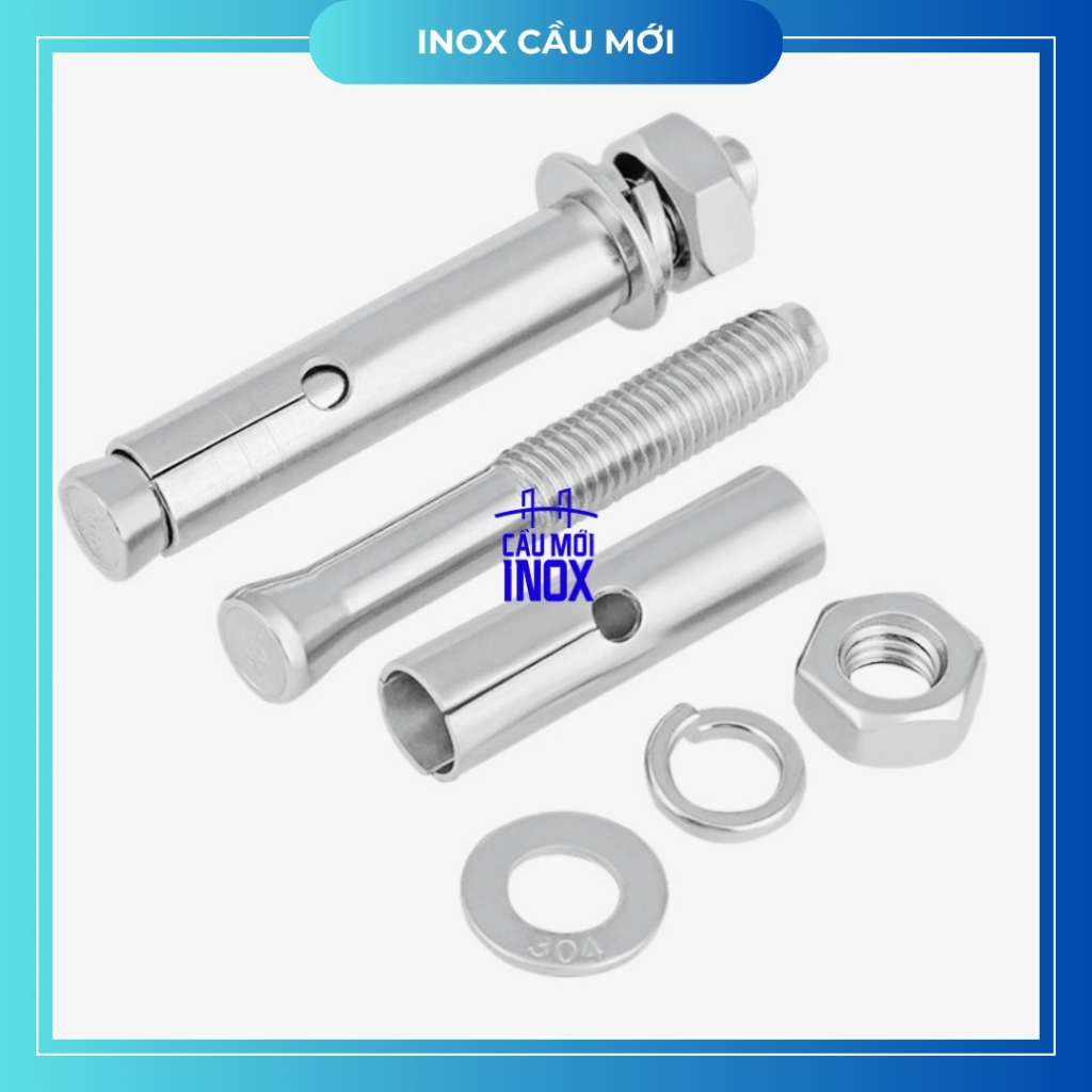 Tắc kê nở inox 201/304 đủ các size – Bu lông nở công trình, hàng loại 1