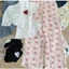 Sét Bộ Quần Hoạt Hình + mix áo CROPTOP ngắn-in hình trái tim love ở ngực