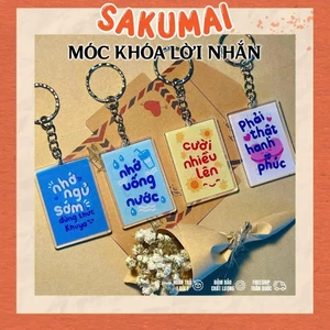 Móc Khoá Lời Nhắn, Móc Khoá Bùa Thi In Theo Yêu Cầu Chất Liệu Acrylic Dùng Làm Quà Tặng Trang Trí Túi Xách - SakuMai