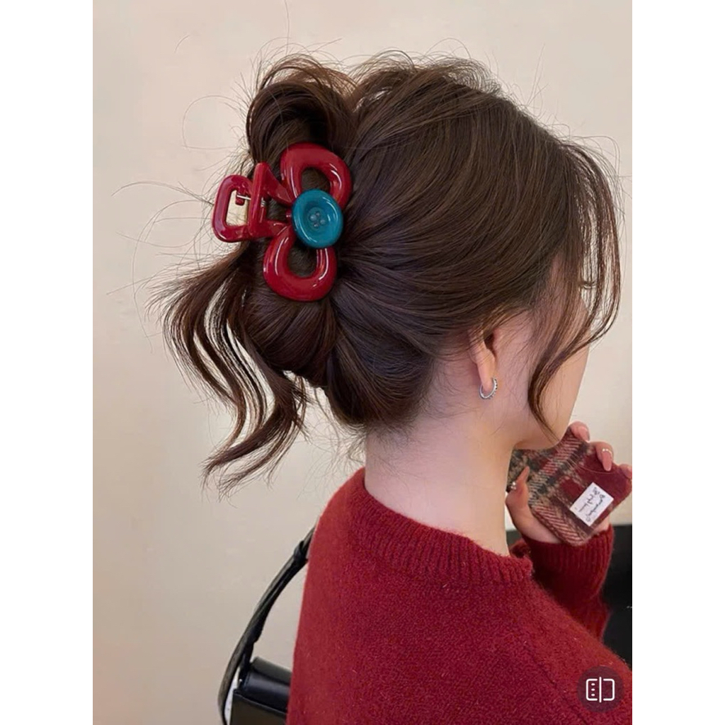 Set 4 kẹp tóc hoạ tiết hoạt hình cute