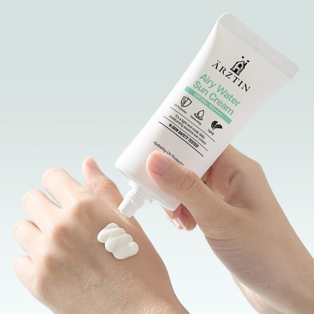 Kem chống nắng dưỡng ẩm ARZTIN AIRY WATER SUN CREAM SPF50+ PA++++ 60ml | DAMDAVN