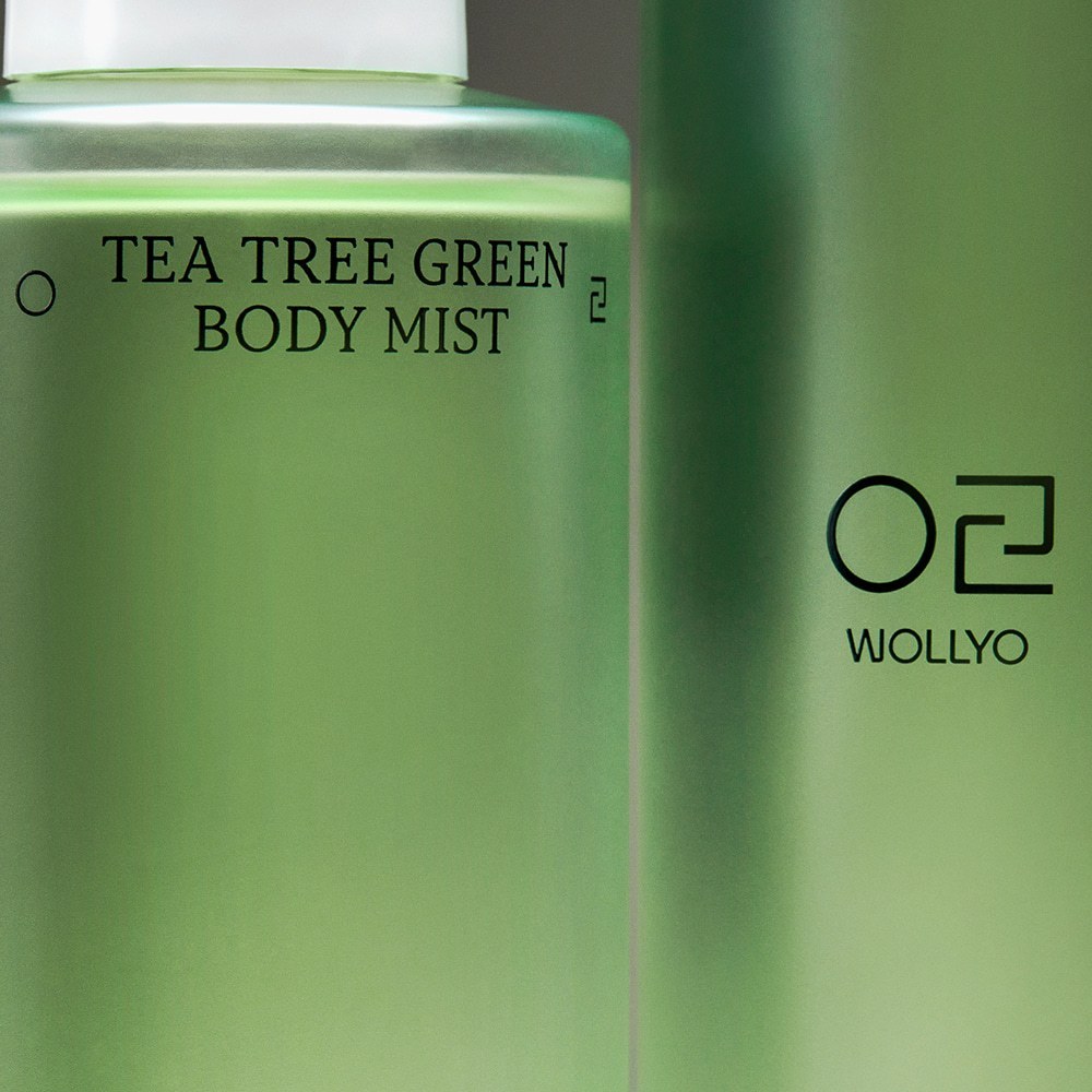Xịt khoáng dưỡng thể cho da WOLLYO TEA TREE GREEN BODY MIST 200ml | DAMDAVN