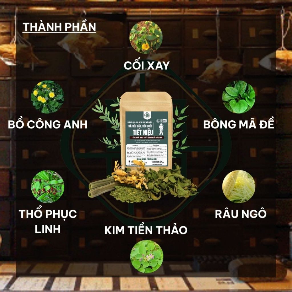 Trà tiểu dắt, tiểu buốt - Bội Lan Đường - Túi 50 lọc