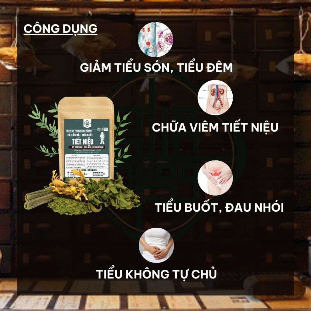 Trà tiểu dắt, tiểu buốt - Bội Lan Đường - Túi 50 lọc