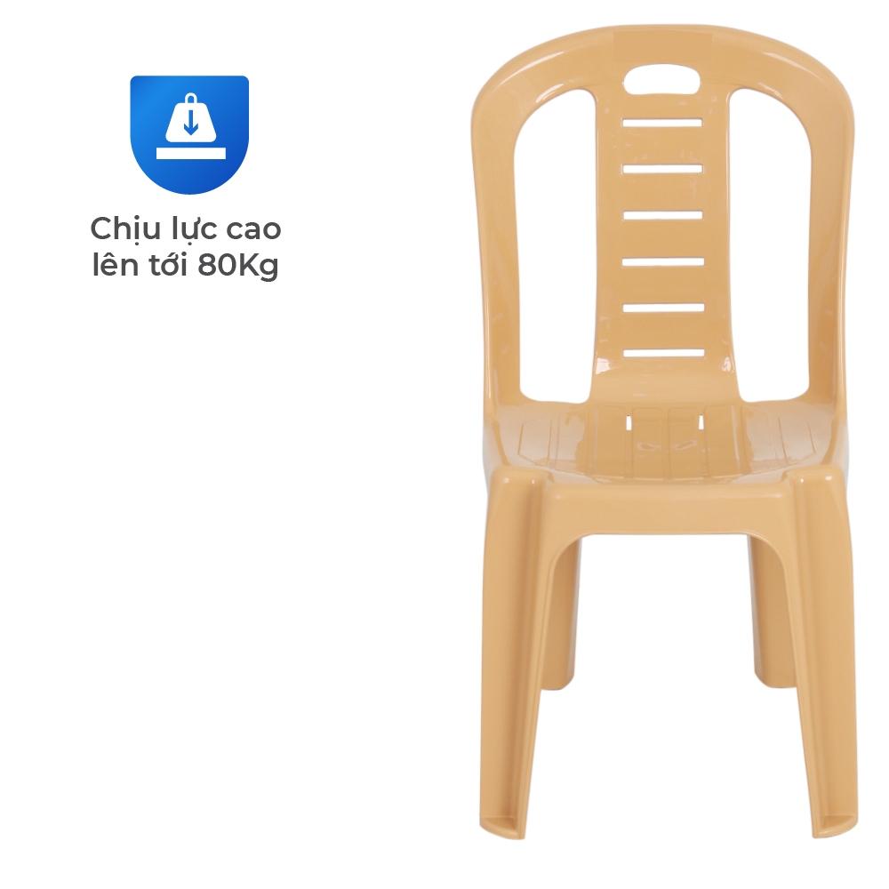 Ghế nhựa tựa lưng QUI PHÚC, size nhỏ, combo 4,6,10 cái, lưng nan, ghế ngồi chắc chắn, phù hợp gia đình, quán ăn