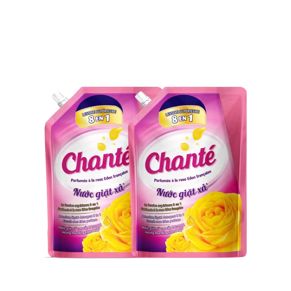 [Hannah - Masan] Combo 2 Túi Nước Giặt Xả Chanté Cao Cấp 8 Trong 1