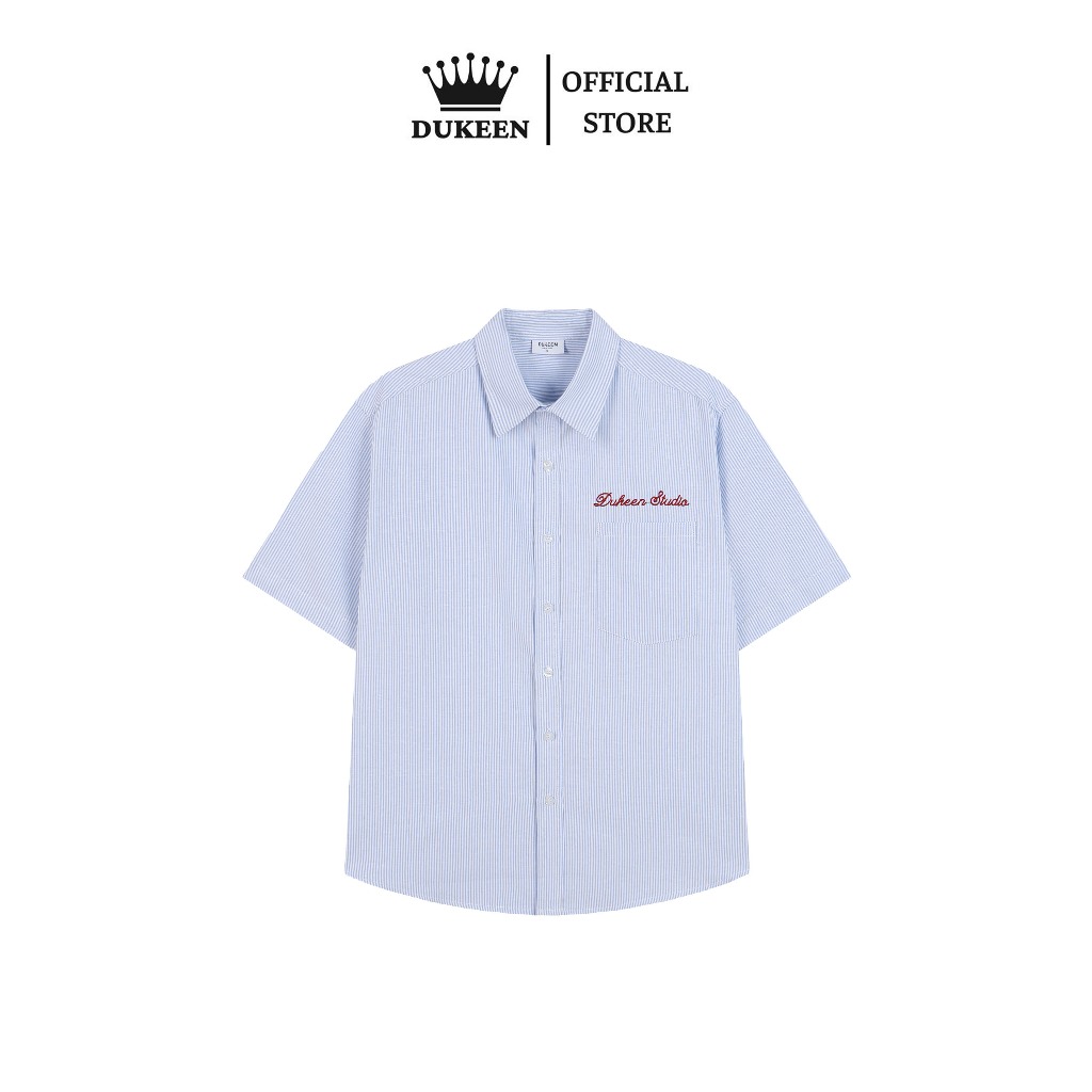 Áo Sơ Mi Kẻ Sọc Ngắn Tay Oxford DUKEEN Phong Cách Hàn Quốc Oversized Nam Nữ Unisex Local Brand SM087