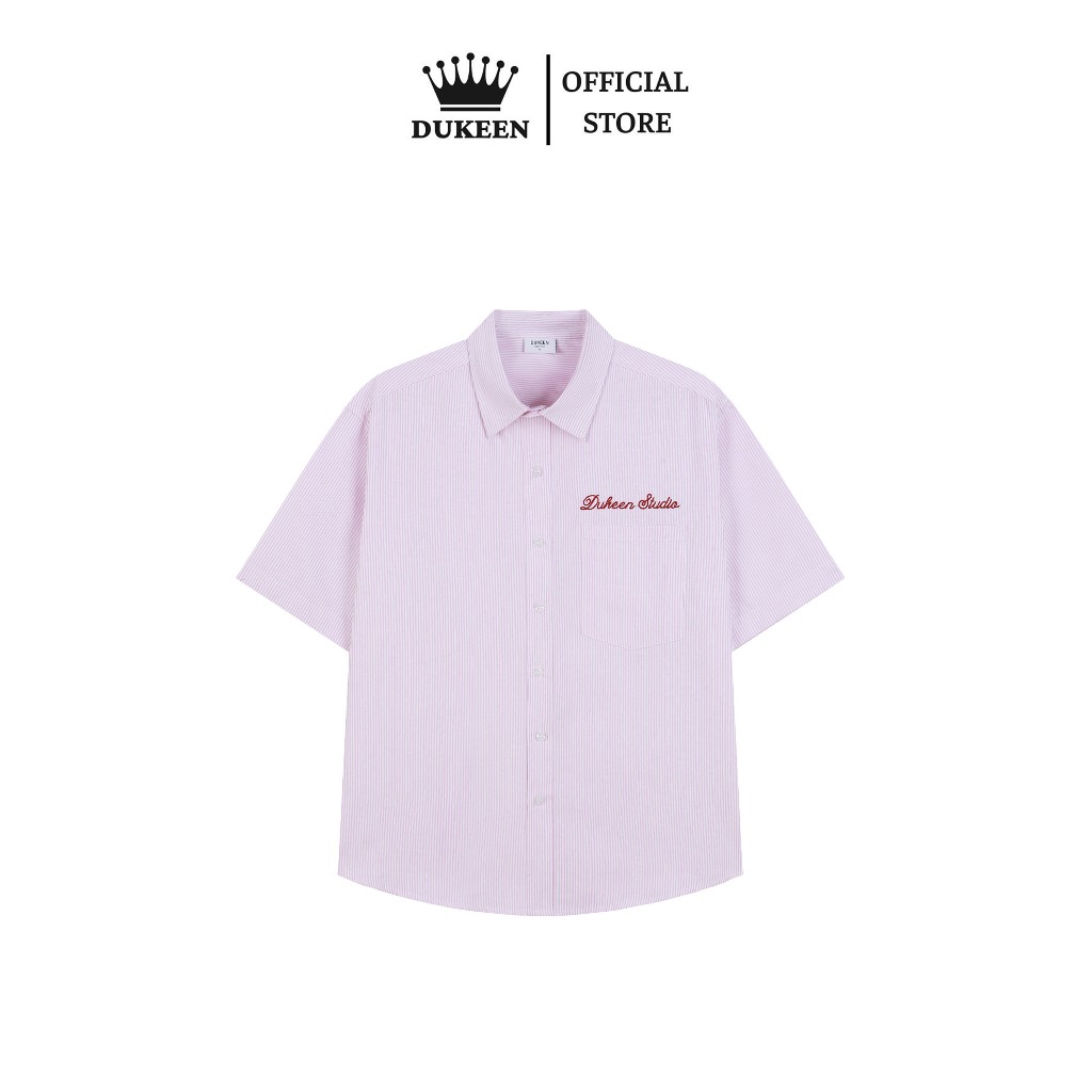 Áo Sơ Mi Kẻ Sọc Ngắn Tay Oxford DUKEEN Phong Cách Hàn Quốc Oversized Nam Nữ Unisex Local Brand SM087
