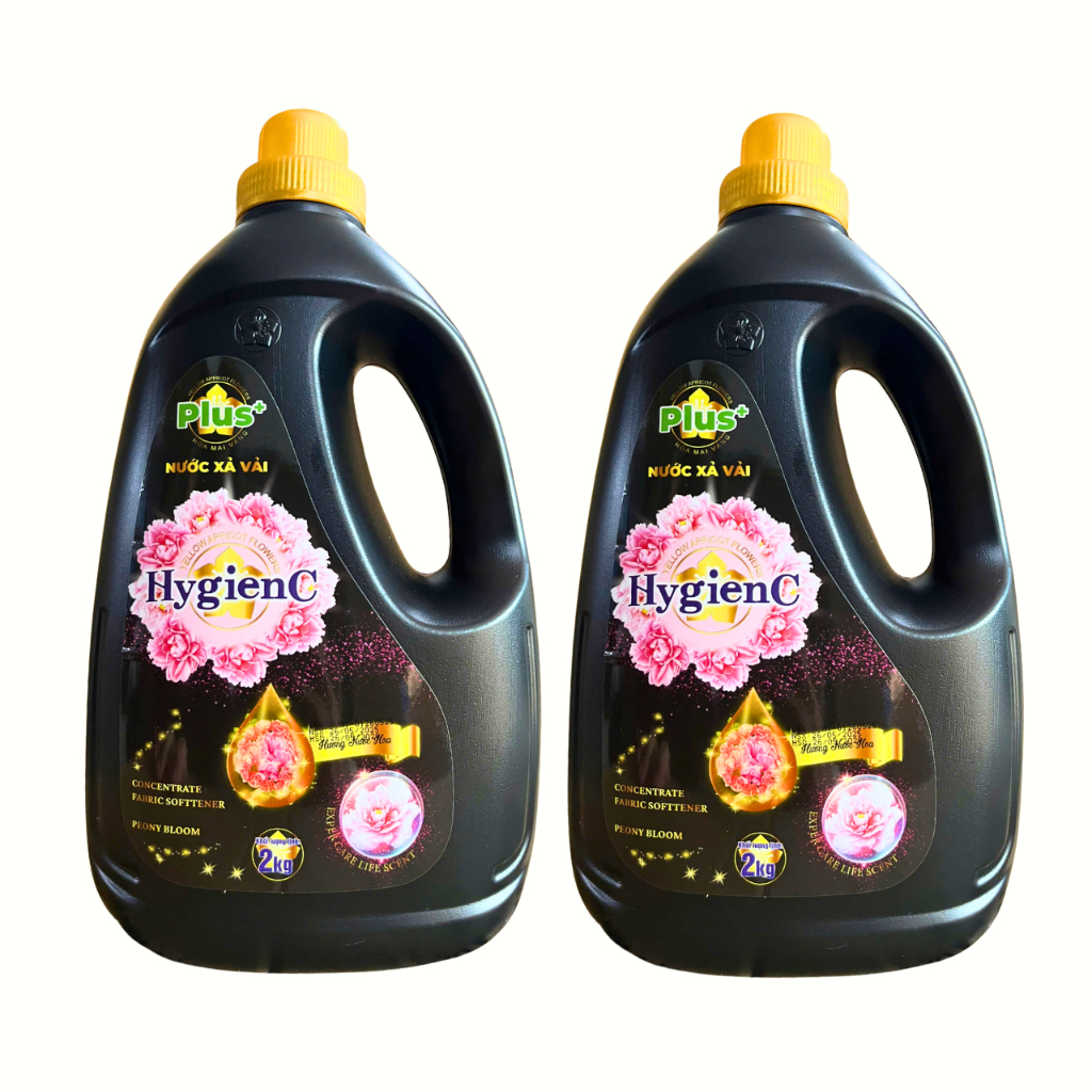 Combo 2 Can Nước Xả Dưỡng Vải Đậm Đặc HYGIENC PLUS 2.0 Kg/Can - Hương Nước Hoa, Dưỡng Vải