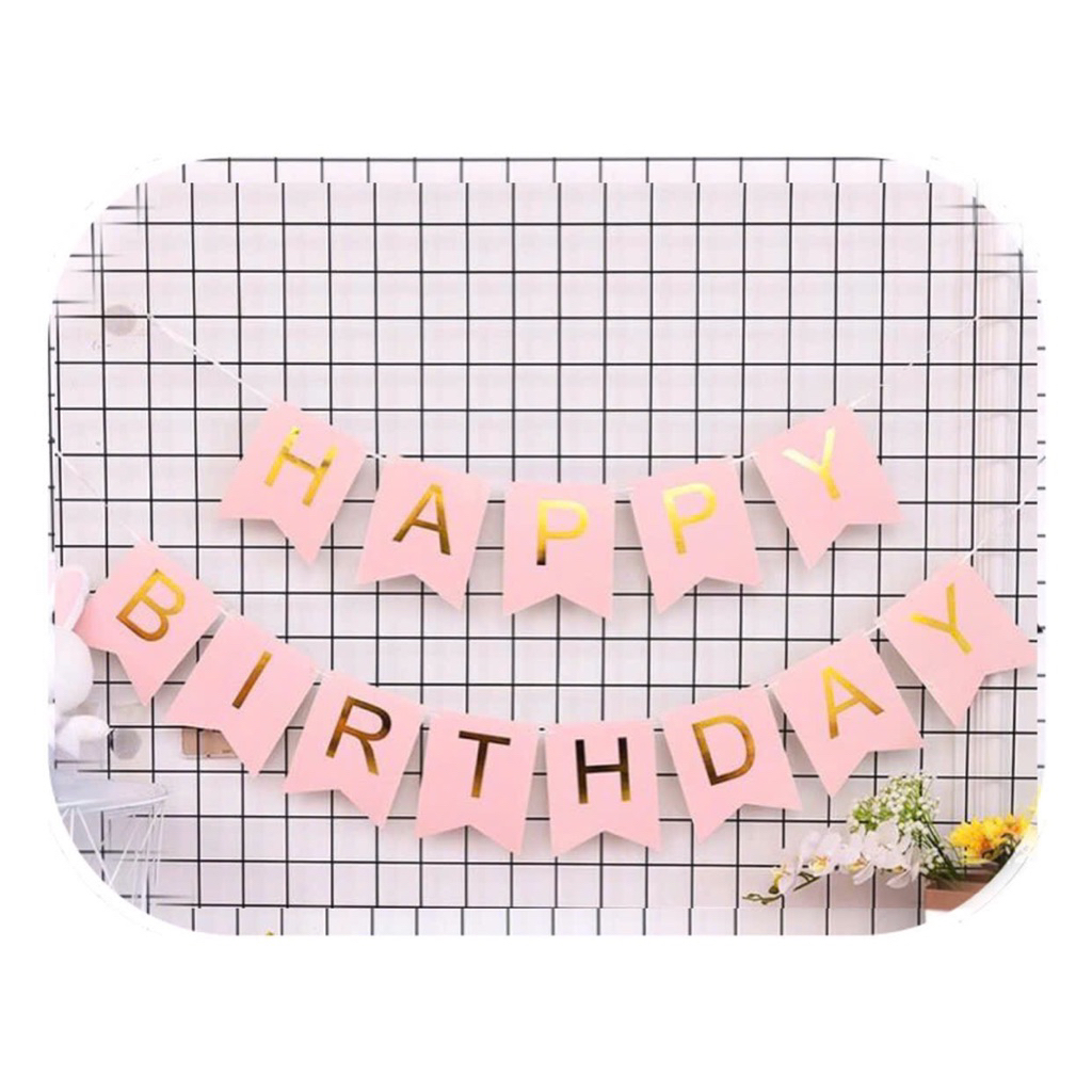 Dây Chữ Happy Birth Day Đủ Màu ( Có Kèm dây)