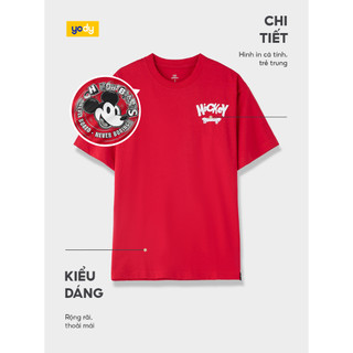 Áo Phông Yoguu Mickey YODY BST Disney vải cotton mềm mại, thoáng mát UYTS25S224