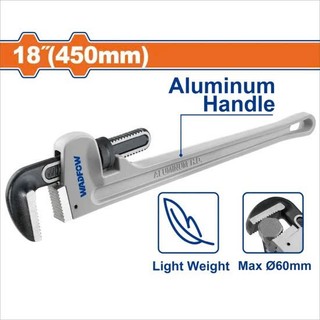 ĐỒ NGHỀ WADFOW Mỏ lết mở ống tay cầm nhôm từ 350MM - 450MM - 600MM . 14" -  18" - 24" . WPW9114 . WPW9118 . WPW9124