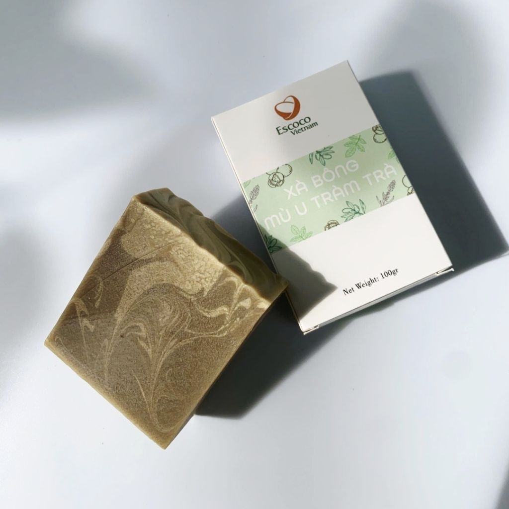 Xà phòng Mù u Tràm trà Escoco. Xà phòng giảm mụn lưng.