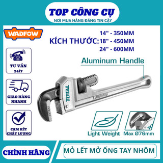ĐỒ NGHỀ WADFOW Mỏ lết mở ống tay cầm nhôm từ 350MM - 450MM - 600MM . 14" -  18" - 24" . WPW9114 . WPW9118 . WPW9124
