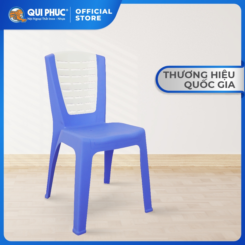 Ghế nhựa tựa lưng Super QUI PHÚC, size trung, combo 4,6,10 ghế, chân chống trượt, phù hợp cho bé, trường học, quán ăn