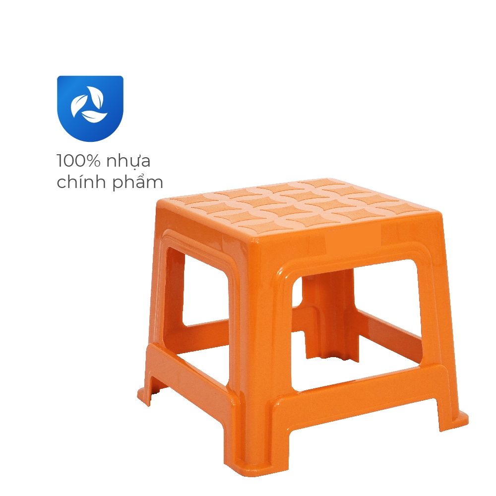Ghế nhựa lùn Super QUI PHÚC, combo 4,6 ghế, chân chống trượt, chắc chắn, chống kẹt, dùng cho trường học