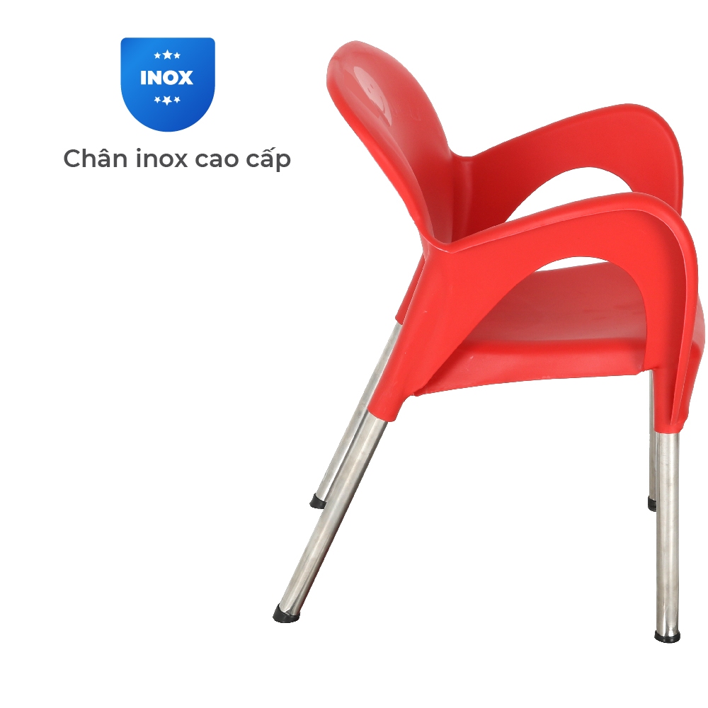 Ghế cà phê Sake QUI PHÚC, chân inox chắc chắn, không gỉ, chắc chắn, an toàn, chân ghế chống trượt