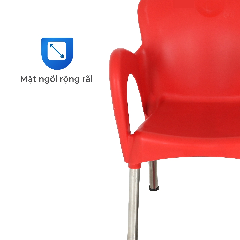 Ghế cà phê Sake QUI PHÚC, chân inox chắc chắn, không gỉ, chắc chắn, an toàn, chân ghế chống trượt