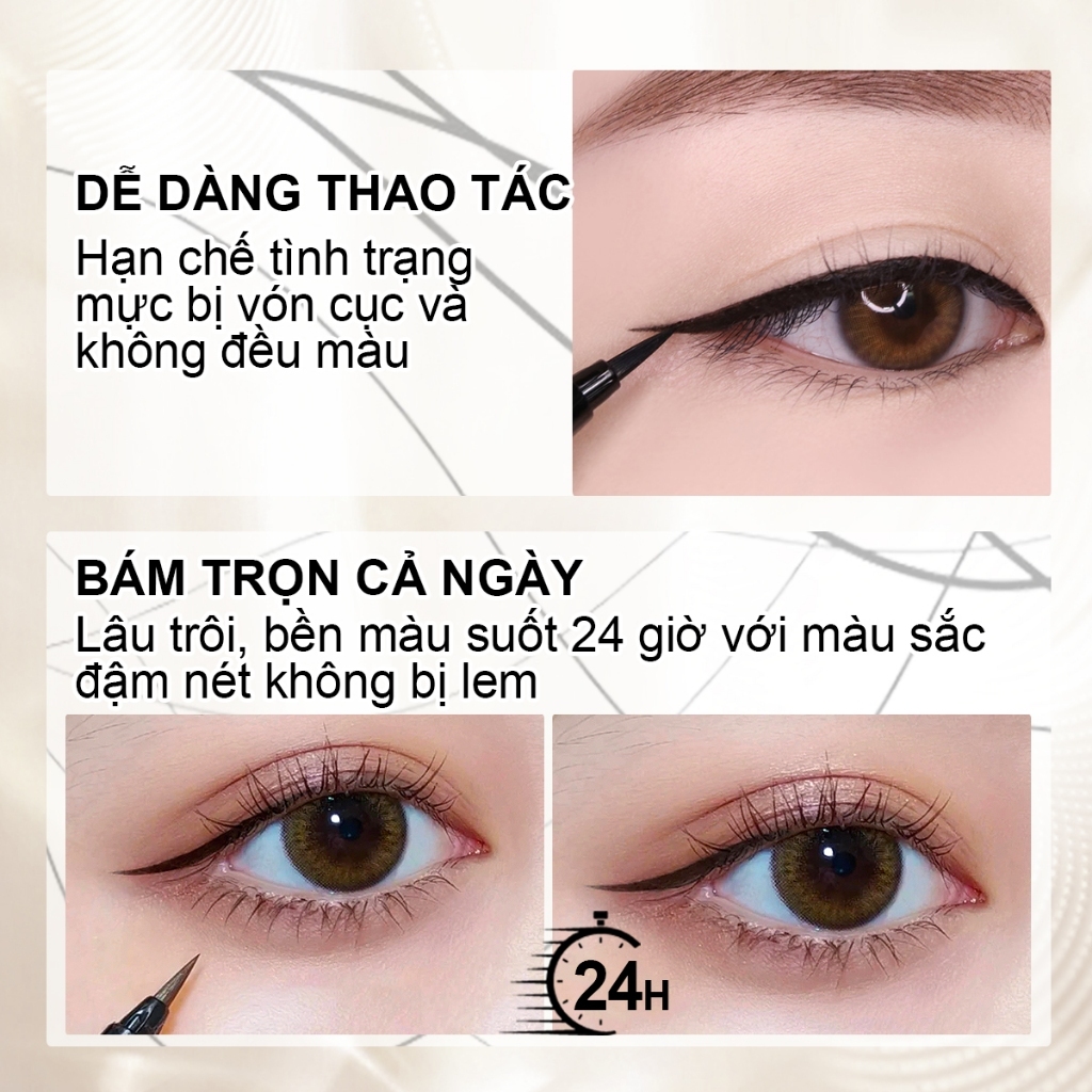 Bút Kẻ Mắt SACE LADY Dạng Lỏng Chống Thấm Nước Lâu Trôi Dành Cho Người Mới Bắt Dầu 0.7g