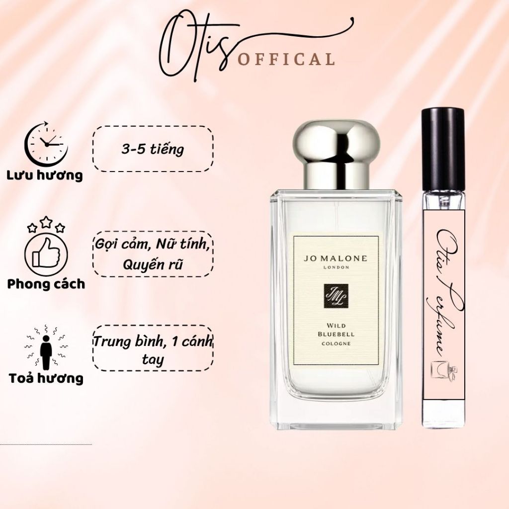 Nước Hoa Chiết 10ml Nữ J0 M@..lone Wild Bluebell Hương Thơm Nữ Tính, Quyến Rũ