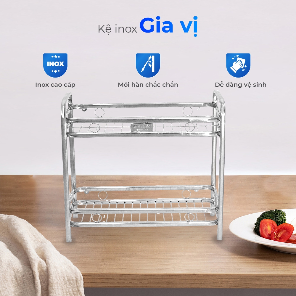 [HỎA TỐC] Kệ đa năng Win QUI PHÚC, inox 201 cao cấp, sáng bóng, dùng trong nhà bếp, tiện dụng