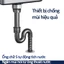 Bộ xả chậu rửa chén 1 hộc Inox – hệ thống thoát nước dày dặn, chống chuột, chịu chất tẩy rửa,ống xả nước bồn rửa