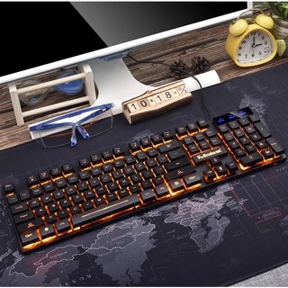 Bàn Phím Gaming K-Snake4 Led 7 Màu Cực Chất, Gõ Êm, Full Size 104 Phím Tương Thích Với Mọi Dòng Máy Tính, Laptop, PC
