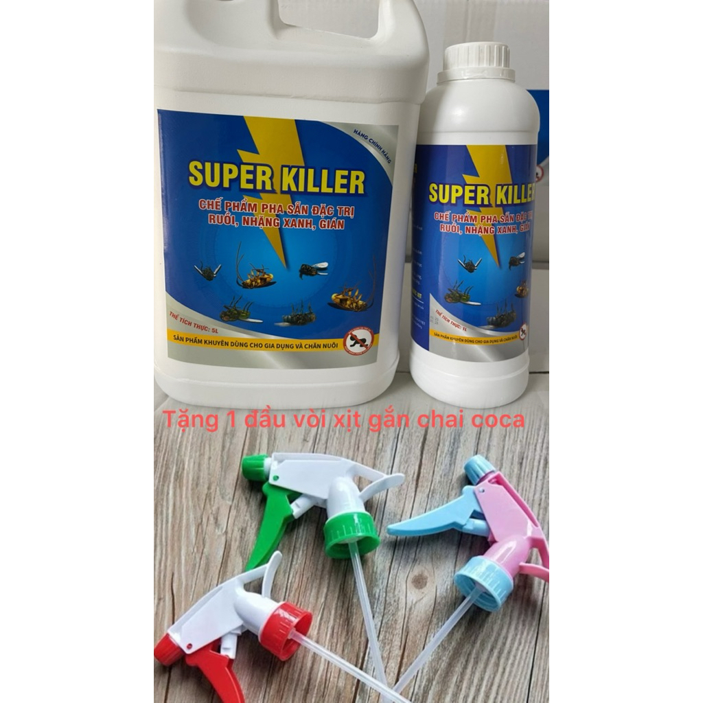 Xịt Ruồi, gián Super Killer chai 1L hoặc Can 5L Hàng Chính Hãng - An ...