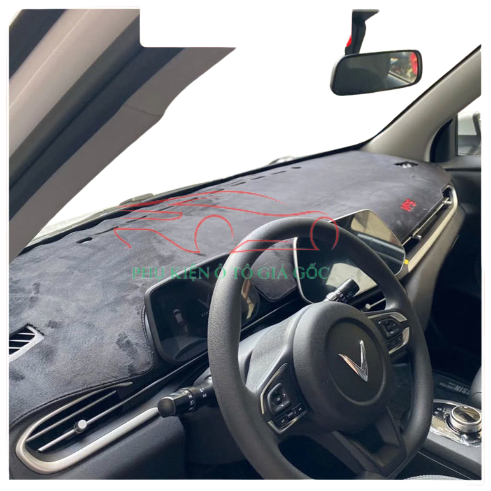 Thảm taplo xe Vinfast VF5/Herio Green 2023, 2024, 2025 Nhung Lông cừu cao cấp, chống nắng tốt, có đế chống trượt